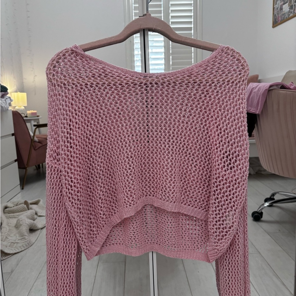 shein pink cover up